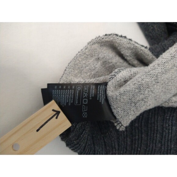 LOGG H&M Sweater Gray Button Cowl Neck Pullover Knit Sz M Cabin Ski Lodge Rugged - Picture 9 of 14